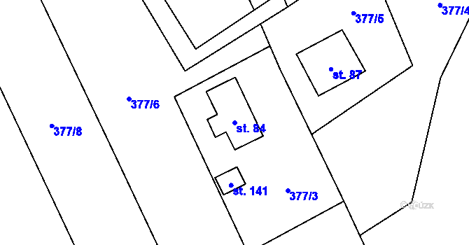 Parcela st. 84 v KÚ Žermanice, Katastrální mapa
