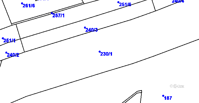 Parcela st. 230/1 v KÚ Žermanice, Katastrální mapa