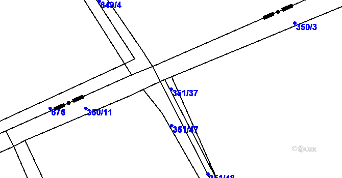 Parcela st. 351/37 v KÚ Žermanice, Katastrální mapa