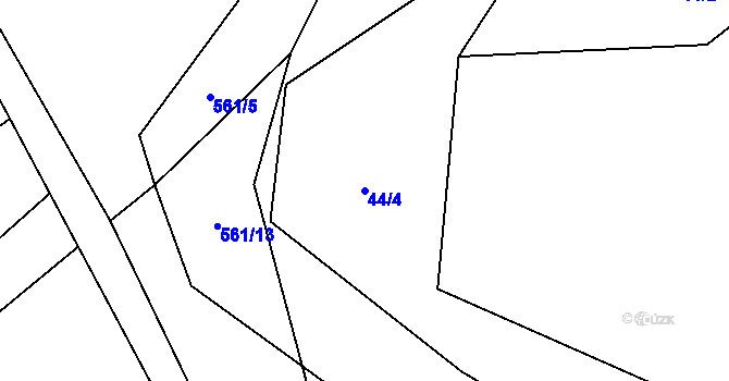 Parcela st. 44/4 v KÚ Žermanice, Katastrální mapa