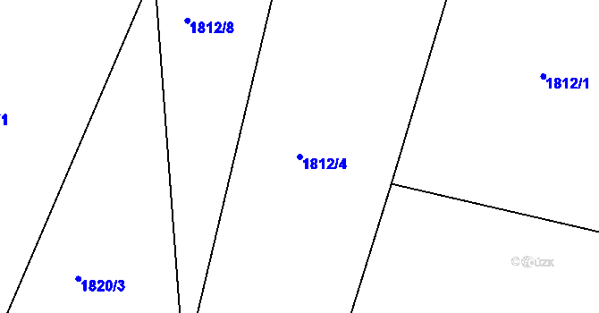 Parcela st. 1812/4 v KÚ Žernov, Katastrální mapa