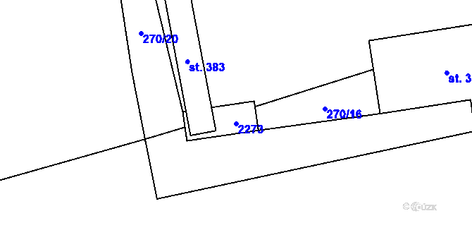 Parcela st. 2273 v KÚ Žernov, Katastrální mapa