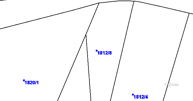 Parcela st. 1812/8 v KÚ Žernov, Katastrální mapa