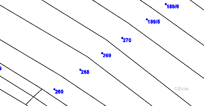 Parcela st. 269 v KÚ Žerovice, Katastrální mapa