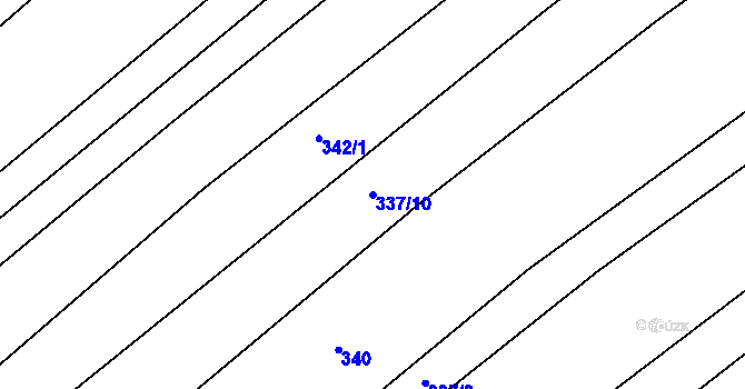 Parcela st. 337/10 v KÚ Žerovice, Katastrální mapa