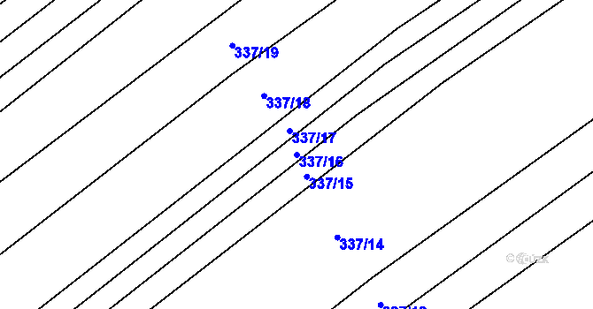 Parcela st. 337/16 v KÚ Žerovice, Katastrální mapa