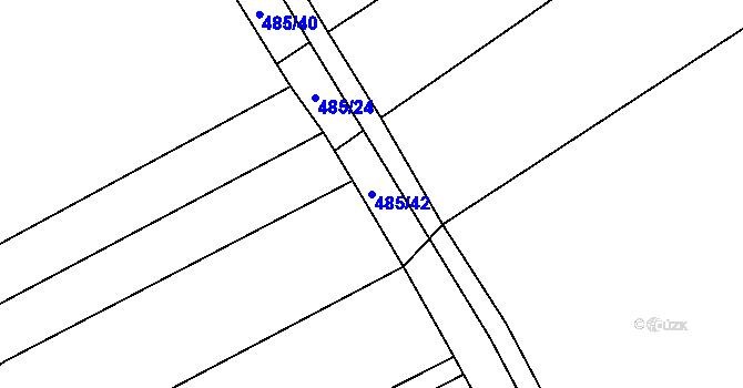 Parcela st. 485/42 v KÚ Žerovice, Katastrální mapa