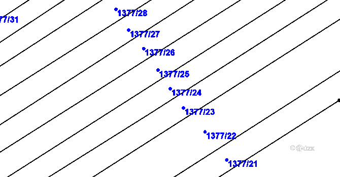 Parcela st. 1377/24 v KÚ Žerovice, Katastrální mapa