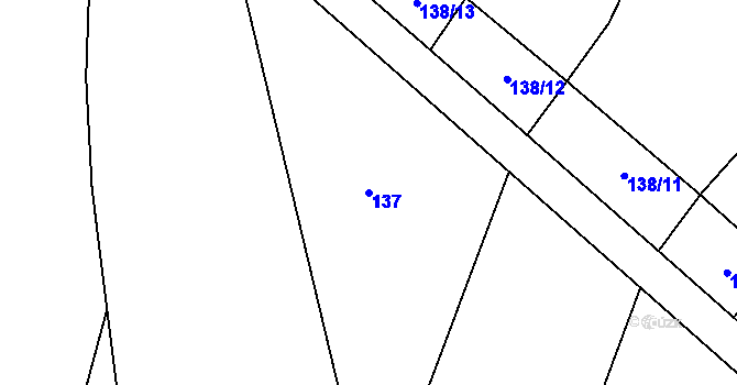 Parcela st. 137 v KÚ Žešov, Katastrální mapa