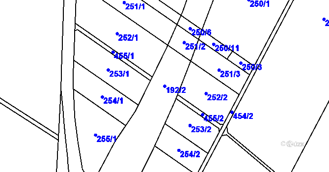 Parcela st. 192/2 v KÚ Žešov, Katastrální mapa