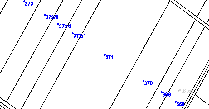 Parcela st. 371 v KÚ Žešov, Katastrální mapa