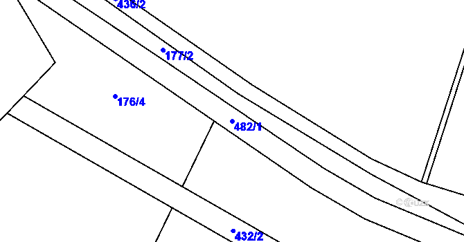 Parcela st. 482/1 v KÚ Žešov, Katastrální mapa
