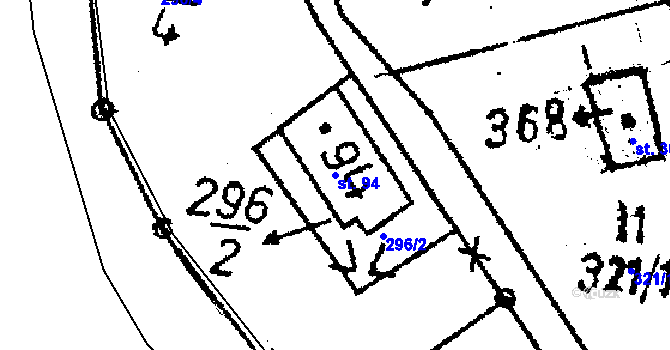 Parcela st. 94 v KÚ Žibřidice, Katastrální mapa