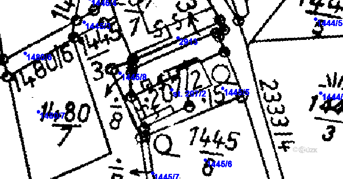 Parcela st. 207/2 v KÚ Žibřidice, Katastrální mapa