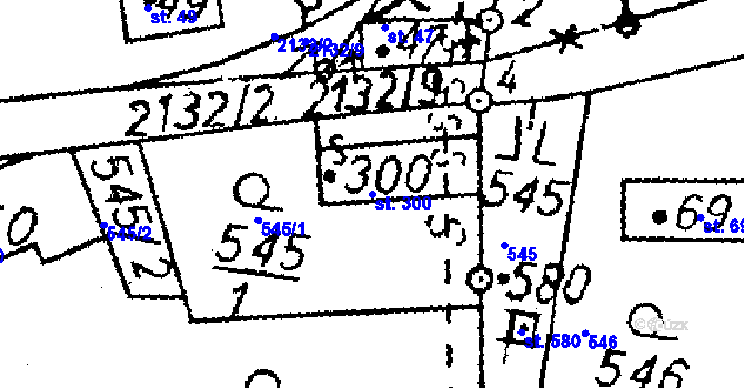 Parcela st. 300 v KÚ Žibřidice, Katastrální mapa