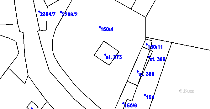 Parcela st. 373 v KÚ Žibřidice, Katastrální mapa