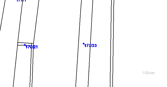 Parcela st. 177/23 v KÚ Židněves, Katastrální mapa