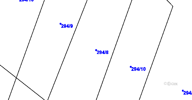 Parcela st. 294/8 v KÚ Židněves, Katastrální mapa