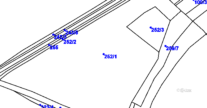 Parcela st. 252/1 v KÚ Židovice u Bečova, Katastrální mapa