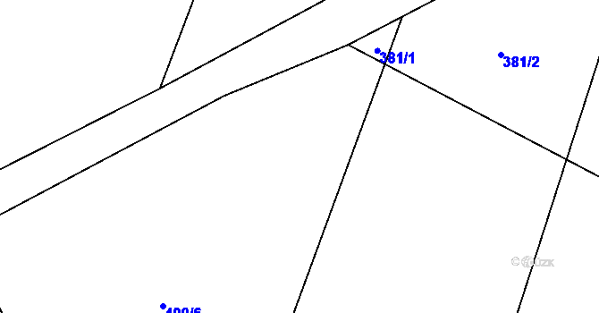 Parcela st. 400/15 v KÚ Hluboká u Žihle, Katastrální mapa