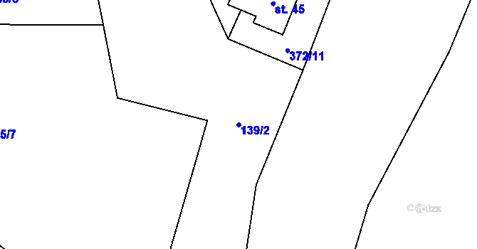 Parcela st. 139/2 v KÚ Přehořov u Žihle, Katastrální mapa
