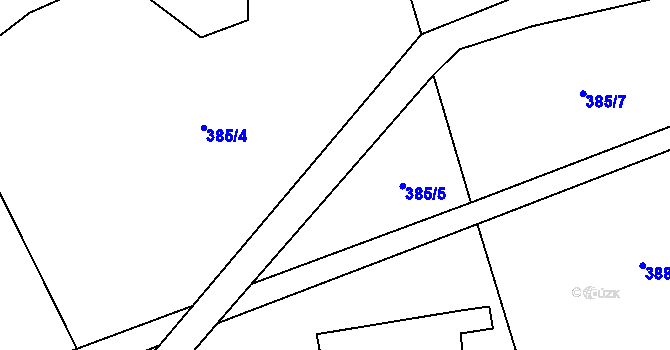 Parcela st. 385/15 v KÚ Přehořov u Žihle, Katastrální mapa