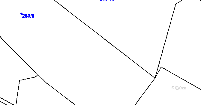 Parcela st. 313/5 v KÚ Přehořov u Žihle, Katastrální mapa