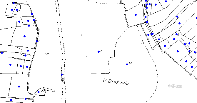 Parcela st. 421 v KÚ Žihobce, Katastrální mapa