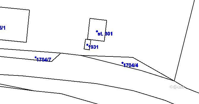 Parcela st. 771/12 v KÚ Žichlínek, Katastrální mapa