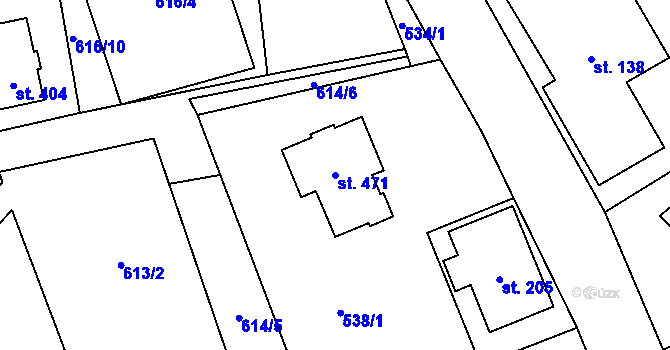 Parcela st. 471 v KÚ Žichlínek, Katastrální mapa