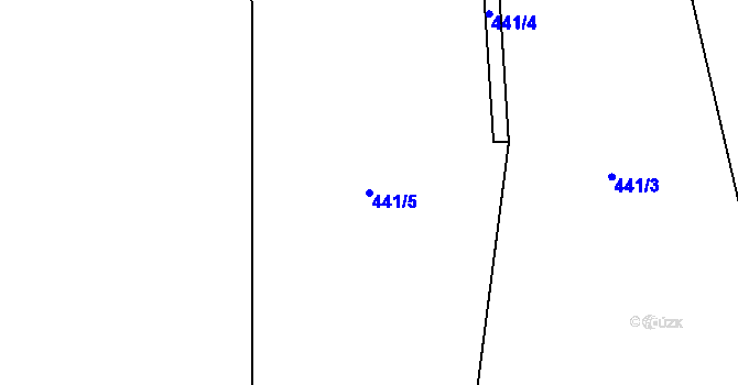 Parcela st. 441/5 v KÚ Žilina, Katastrální mapa
