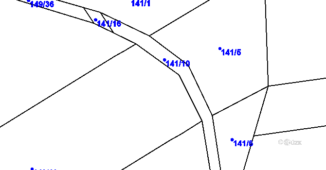 Parcela st. 141/8 v KÚ Žilina, Katastrální mapa