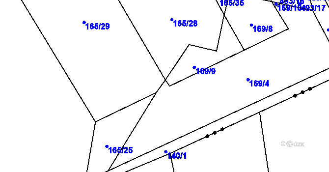 Parcela st. 169/11 v KÚ Žilina, Katastrální mapa