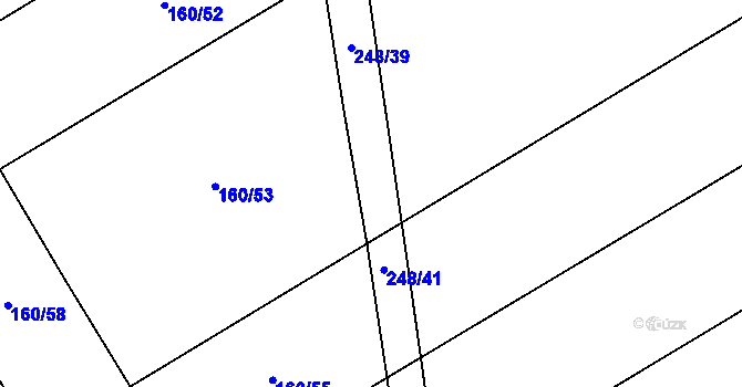 Parcela st. 248/40 v KÚ Žilina, Katastrální mapa
