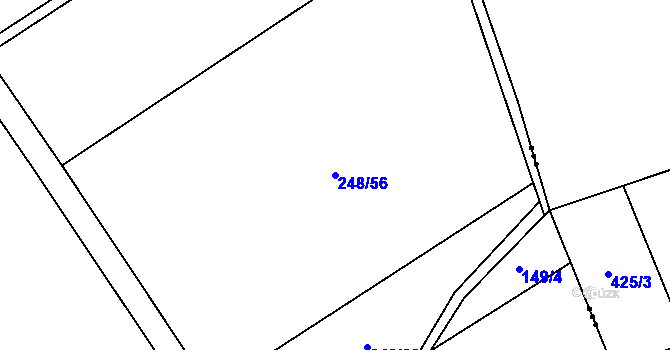 Parcela st. 248/56 v KÚ Žilina, Katastrální mapa