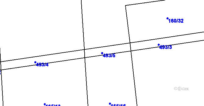 Parcela st. 493/5 v KÚ Žilina, Katastrální mapa