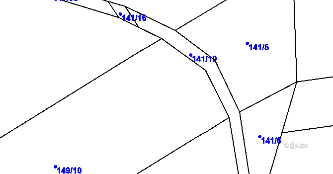 Parcela st. 141/4 v KÚ Žilina, Katastrální mapa