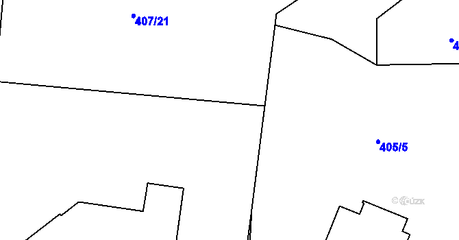 Parcela st. 405/18 v KÚ Žilina, Katastrální mapa