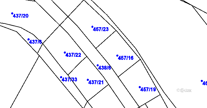 Parcela st. 438/40 v KÚ Tatiná, Katastrální mapa