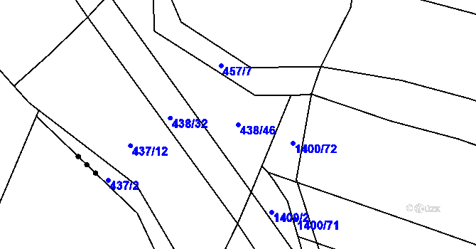 Parcela st. 438/46 v KÚ Tatiná, Katastrální mapa