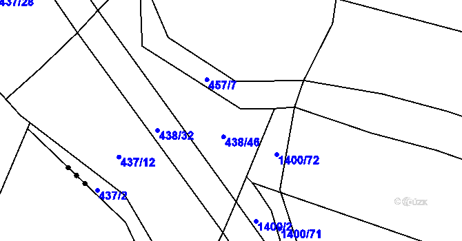 Parcela st. 438/48 v KÚ Tatiná, Katastrální mapa