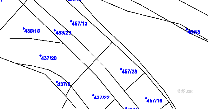 Parcela st. 457/15 v KÚ Tatiná, Katastrální mapa