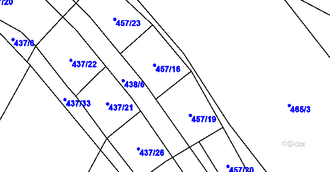 Parcela st. 457/17 v KÚ Tatiná, Katastrální mapa