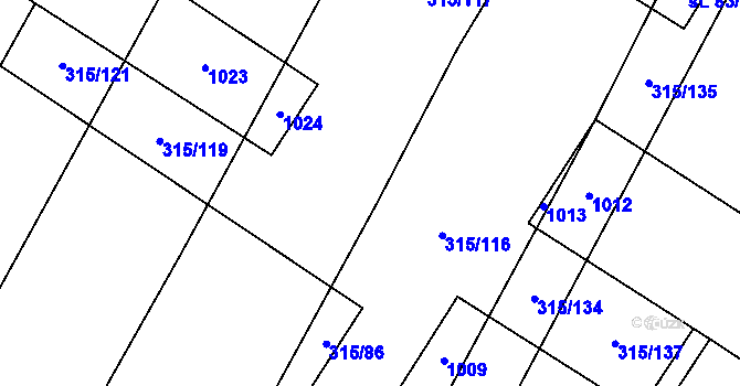 Parcela st. 84/1 v KÚ Tatiná, Katastrální mapa