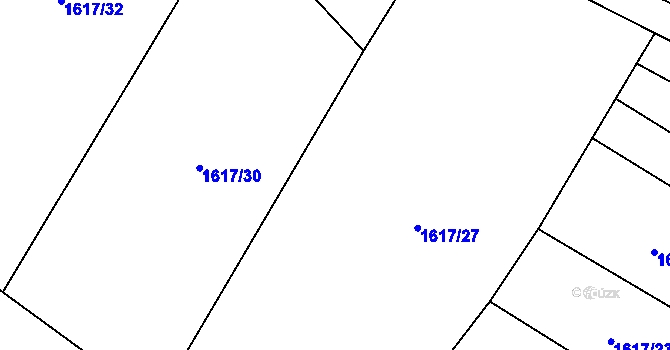 Parcela st. 1617/29 v KÚ Žilov, Katastrální mapa