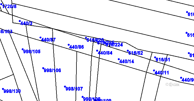 Parcela st. 440/84 v KÚ Žilov, Katastrální mapa
