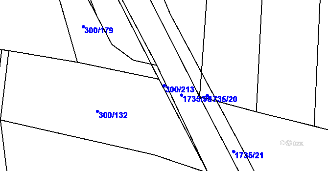 Parcela st. 300/213 v KÚ Žilov, Katastrální mapa