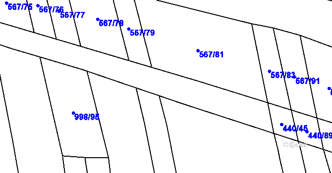 Parcela st. 440/42 v KÚ Žilov, Katastrální mapa