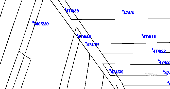 Parcela st. 474/44 v KÚ Žilov, Katastrální mapa
