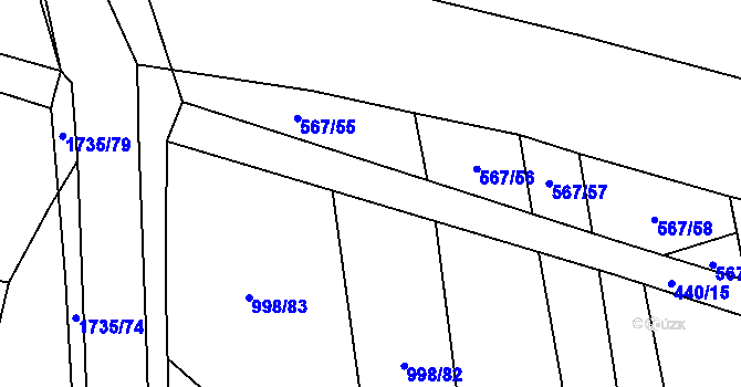 Parcela st. 440/16 v KÚ Žilov, Katastrální mapa